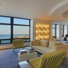 Beach View Wall Spectacular Beach View Large Glass Wall In Dark Frame Splendid Shiny Wall Art Barcelona Chairs Chic In Chicago Apartments Beautiful Modern Apartment Decorating For A Shabby Chic Look