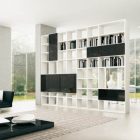 Shelves Black Open Amazing Shelves Black And White Open Furniture Design In Modern Decor In Minimalist Living Room With Black Sofa Furniture Living Room Adorable Modern Living Room For Stylish Young People Mansion