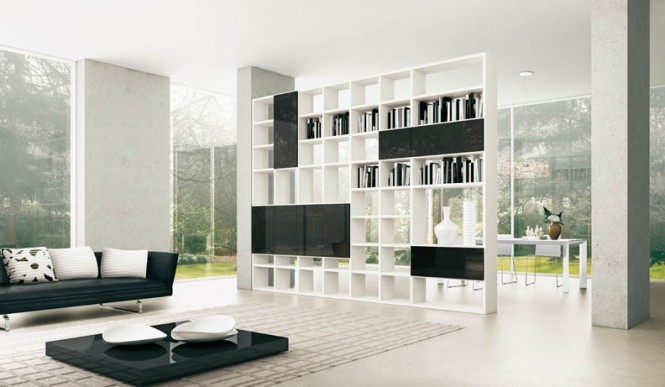 Shelves Black Open Amazing Shelves Black And White Open Furniture Design In Modern Decor In Minimalist Living Room With Black Sofa Furniture Living Room Adorable Modern Living Room For Stylish Young People Mansion