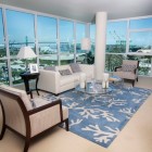 View Of Apartment Amazing View Of The Dwellatvue Apartment With White Sofa And Wooden Chairs Near The Rounded Tables Decoration Amazing Elegant Dwelling For Fantastic Modern Home Tour