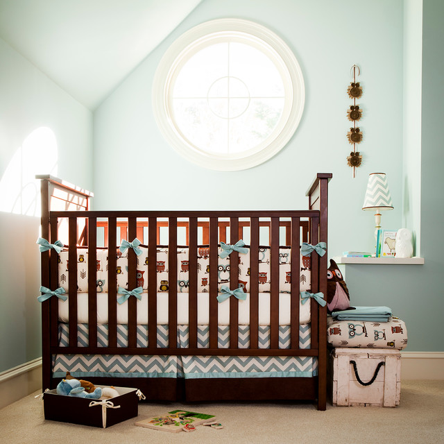 Brown Wooden Bedding Appealing Brown Wooden Boy Crib Bedding With Animal Patterned Bedspread Completed By Crate Styled Storage Kids Room  Vivacious Boys Crib Bedding Sets Applied In Modern Vintage Interior