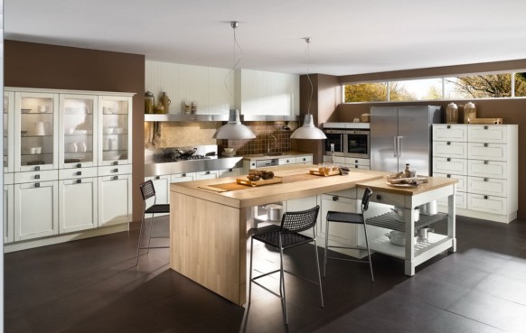 Dark Themed Twin Appealing Dark Themed Kitchen Involved Twin White Pendant Above Wooden Dining Table And Gray Chairs On Gray Tiled Floor Kitchens Various French Kitchen Styles In Pretty Layout