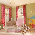 Green Painted Nursery Appealing Green Painted Baby Girl Nursery Idea With Floral Themed Baby Crib Sets On Center With Colorful Furnishing Kids Room Classy Baby Crib Sets For Contemporary And Eclectic Interior Design