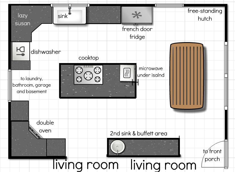 Kitchen Floor Large Appealing Kitchen Floor Plans With Large Kitchen Island In Modern Interior Design Ideas For Inspiration To Your House Kitchens  12 Elegant Kitchen Floor Plans To Strengthen The Lovely Kitchen Character