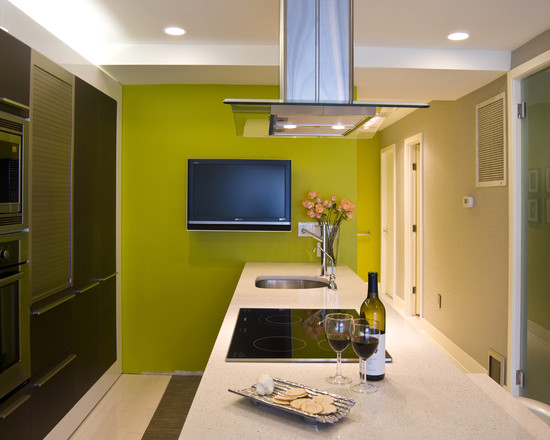 What Color Green Attractive What Color Matches With Green Installed In Contemporary Kitchen With Silver Kitchen Extractor Above Island With Faucet Decoration  Chic Home Decorating With Stylish Green Color Combinations