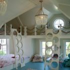 White Painted Room Attractive White Painted Attic Chat Room For Kids Enhanced With Double Bunk Beds With Circular Ladder To Go Upstairs Kids Room Engaging Chat Room For Kids Activities And Decorations Ideas