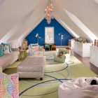 Attic Chat Kids Awesome Attic Chat Room For Kids Furnished With Dressers Comfy Velvet Sofas Ottoman And Chairs For Gathering Kids Room Engaging Chat Room For Kids Activities And Decorations Ideas