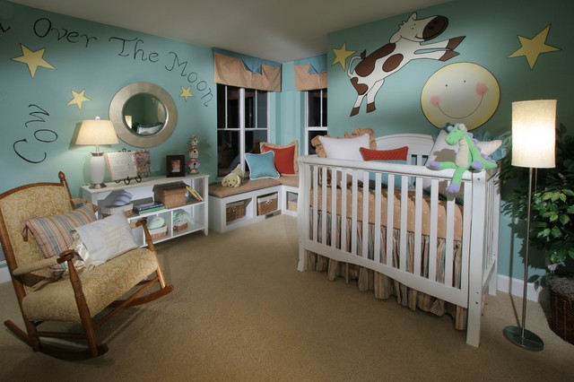 Cow Themed Ideas Awesome Cow Themed Nursery Decor Ideas Involving Blue Wall And Cream Floor To Emphasize Neutral Furnishing Decoration  Lovely Nursery Decor Ideas With Secured Bedroom Appliances