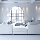 White Painted Penthouse Awesome White Painted Chic Montreal Penthouse Living Room Interior With Sectional Sofa Coupled With Coffee Table Decoration Modest Home Decor And Modern Furniture Of Monochromatic Themes