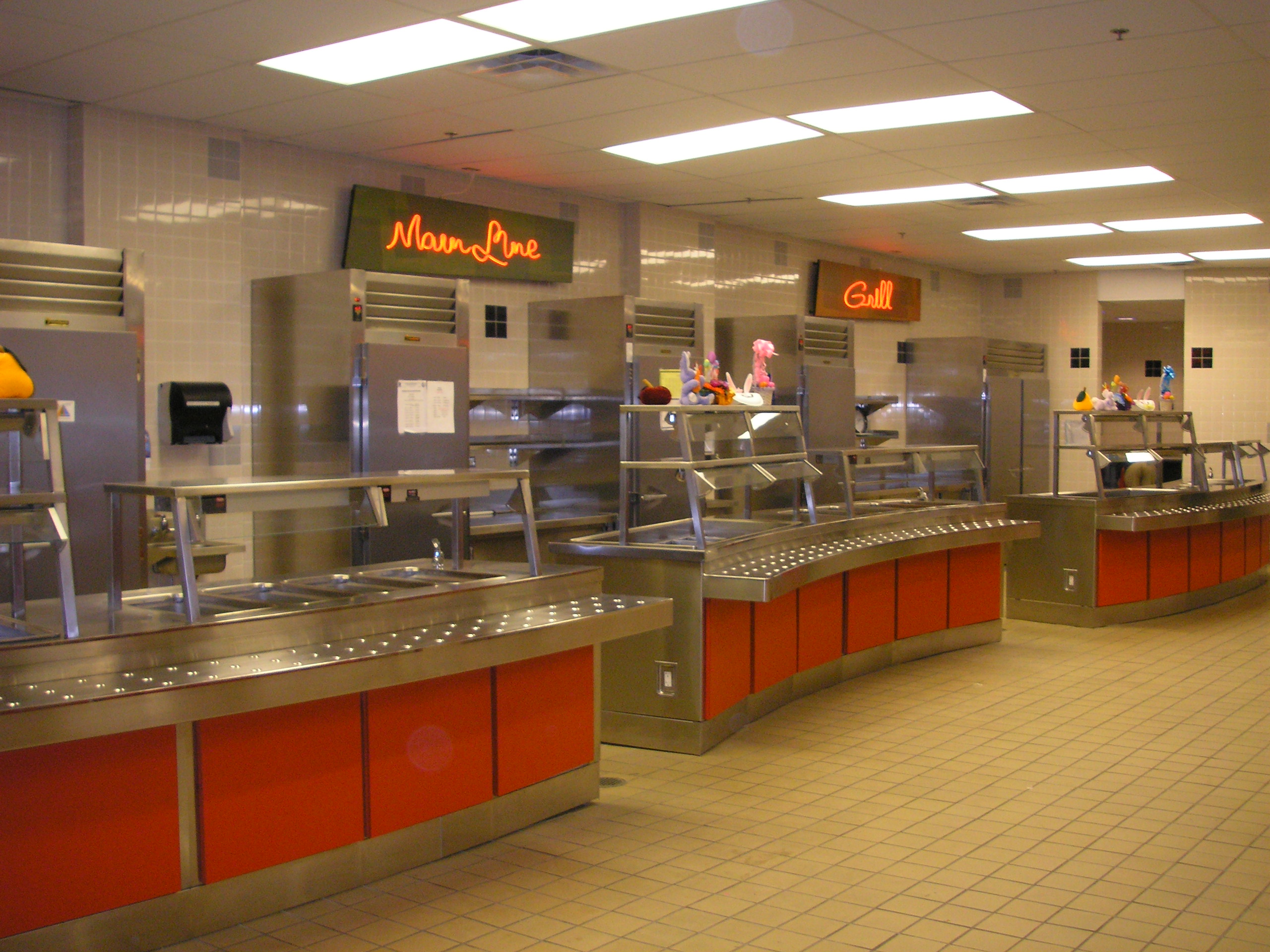 Commercial Kitchen Concrete Beautiful Commercial Kitchen Design With Concrete Tile Flooring And Combined With Orange Accents For Cupboard Furniture For Inspiration Kitchens  Stylish Commercial Kitchen Design In Sophisticated Arrangement