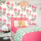 Floral Wallpaper Center Beautiful Floral Wallpaper Installed On Center Wall Of Cool Rooms For Girls To Match The Pinkish Bedding With Pendant Bedroom 30 Creative And Colorful Teenage Bedroom Ideas For Beautiful Girls