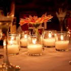 Table Setting In Beautiful And Cozy Table Setting With Candles In Small Beautiful Vases And Elegant White Tablecloth Approach Decoration Fabulous Modern Vase Arrangement For The Flower And Candle