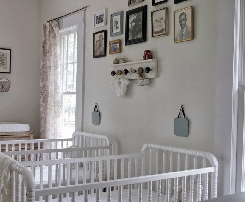 White Themed Interior Bright White Themed Baby Nursery Interior Involving White Best Baby Cribs For Twin Decorated With Portraits Kids Room  Marvelous Best Baby Cribs Designed In Twins Model For Small Room