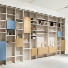 Shelves Blue Furniture Brilliant Shelves Blue And Wood Furniture With Modern Design For Home Inspiration To Your House Living Room Adorable Modern Living Room For Stylish Young People Mansion