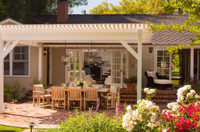 Patio Pergola Rectangular Charming Patio Pergola With Rustic Rectangular Wood Dining Table And Side Chairs Classic Pendant Light Colorful Flowers Outdoor  Elegant Terrace With Natural Patio Pergola For The Modern Homes