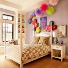 Purple Themed For Cheerful Purple Themed Cool Rooms For Girls Idea With Four Poster Twin Bed Nightstands And Chic Bubbles On Wall Bedroom 30 Creative And Colorful Teenage Bedroom Ideas For Beautiful Girls