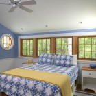 Traditional Bedroom Fan Chic Traditional Bedroom With Ceiling Fan Lake Front Family Lodge Architecture Elegant Lakefront Home With Stunning Warm Interior Space