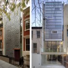 Architecture Of House Contemporary Architecture Of The Urban House NYC Facade And Back Space With Glass Walls And Wooden Door Architecture Elegant Townhouse Designed Into A Contemporary Urban Home Style