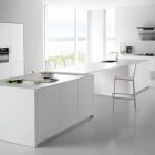 Design Filled In Contemporary Design Filled With All In White Kitchen Countertops And Cabinet Completed With Bright Walls Decoration Kitchens Fabulous White Kitchen Design In Cleanness And Fashionable Decoration