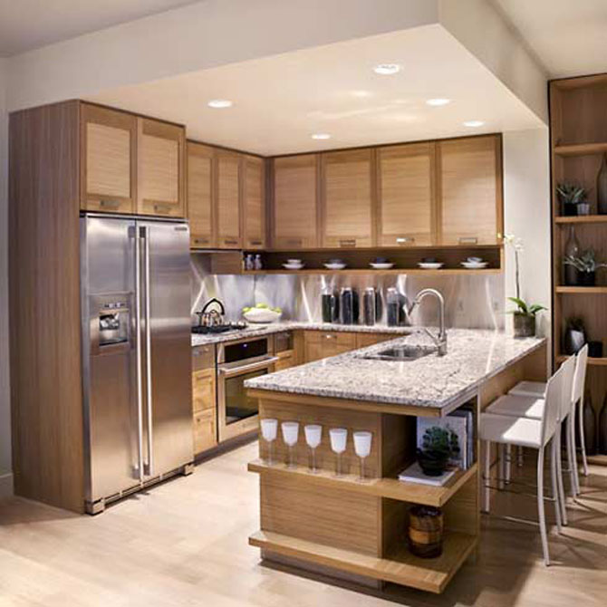 Kitchen Cabinet Beige Contemporary Kitchen Cabinet Ideas With Beige Wooden Material Combined With White Glossy Marble Countertop Decoration For Inspiration Kitchens Charming Kitchen Cabinet Ideas Arranged In Stylish Ways
