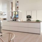 Loft Style Kitchen Contemporary Loft Style With Fashionable Kitchen Appliances Made Of Birchwood And Supported With Timber Floors And White Interior Kitchens Fabulous White Kitchen Design In Cleanness And Fashionable Decoration