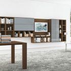 Shelves Brown Furniture Cool Shelves Brown And Grey Furniture Design Used Wooden Material For Modern Reading Space For Home Inspiration Living Room Adorable Modern Living Room For Stylish Young People Mansion