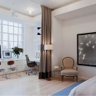 White Apartment Bedroom Cool White Apartment Inspiration Master Bedroom Idea Furnished With Bed Reading Nook And Hidden Workspace Apartments Luminous White Loft With Vibrant Accent Colors In The Middle Of New York City