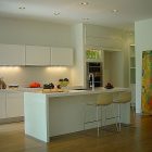 White Interior In Cool White Interior Design Applied In Kitchen Using Modern Kitchen Design On Wooden Glossy Floor Involved Wall Art Kitchens Fascinating Kitchen Decoration That Transform The Home Into Modern Design
