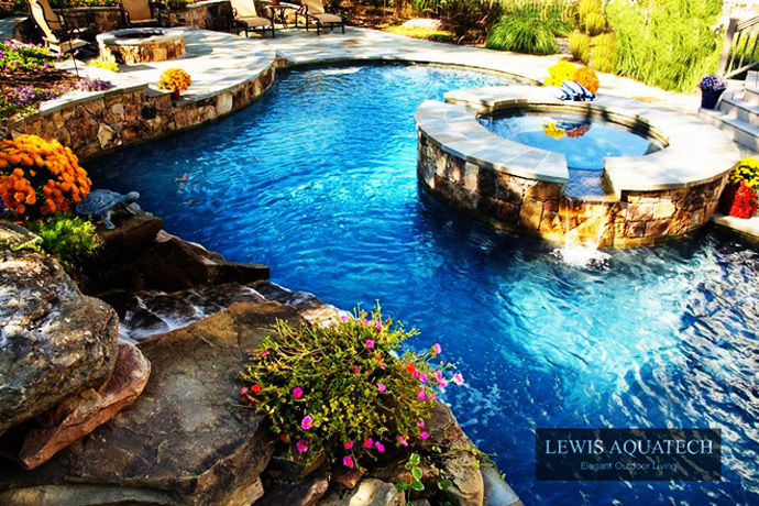 Spa Pool Natural Cozy Spa Pool Near The Natural Pool Another Fine Project By Lewis Aquatech With Stone Waterfall Dream Homes Magnificent Outdoor Swimming Pool With Sensational Backyard And Patio