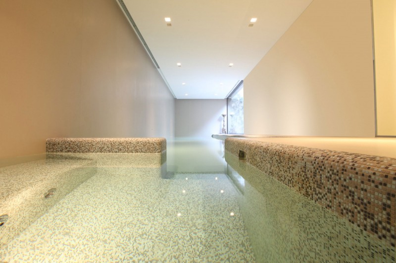 Combination Of And Creative Combination Of Clear Water And Unique Tile Create Fresh And Vary Sense In Private House Interior Design Dream Homes  Creative Contemporary House With Stylish Indoor Pools