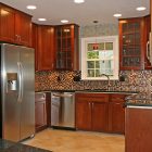 Tile Kitchen Cabinet Creative Tile Kitchen With Kitchen Cabinet Ideas In Modern Kitchen Interior Design With Mosaic Tile Backsplash Decoration For Inspiration Kitchens Charming Kitchen Cabinet Ideas Arranged In Stylish Ways