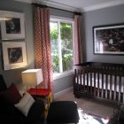 Baby Nursery Dark Eclectic Baby Nursery Idea With Dark Brown Boy Crib Bedding Mixed With Brown Lounge With Red And White Pillows Kids Room Vivacious Boys Crib Bedding Sets Applied In Modern Vintage Interior