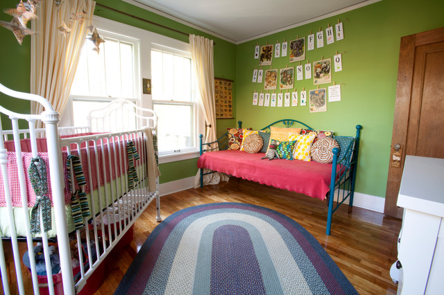 Light Green Decor Eclectic Light Green Painted Nursery Decor Ideas Beautified With Pink Accent Covering The Classic Crib And Sofa Bed Decoration  Lovely Nursery Decor Ideas With Secured Bedroom Appliances