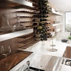 Barrique Bleached Furniture Elegant Barrique Bleached Canaletto Walnut Furniture Installed On The Kitchen Area Functions As Wine Cellar And Storage Kitchens Elegant Kitchen Furniture With Some Wooden Materials