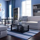 Blue And Room Elegant Blue And White Living Room Design Interior With Open Living And Dining Space With Modern Furniture And Minimalist Ideas Living Room Stunning Minimalist Living Room For Your Fresh Home Interiors