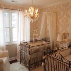 Ivory Themed Nursery Elegant Ivory Themed Home Baby Nursery Furnished With Black Antique Best Cribs Covered By Ivory Linen Kids Room Chic Best Cribs Of Classic Chalet Designed In Vintage Decoration
