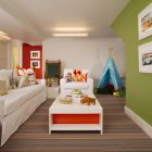 Chat Room In Enthralling Chat Room For Kids In Basement Maximized With Vibrant Color Options On Wall Furnishing And Tent Kids Room Engaging Chat Room For Kids Activities And Decorations Ideas