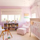 Pinkish Baby Idea Fabulous Pinkish Baby Girl Bedroom Idea Integrating White Crib Covered With Pink Bedspread To Match Lounges Kids Room Lavish White Crib Designed In Contemporary Style For Main Furniture