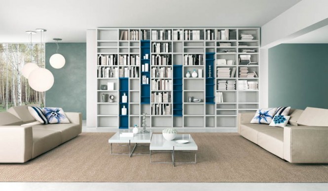 Shelves Grey Furniture Fabulous Shelves Grey And Blue Furniture Design In Living Room Completed With Modern Sofa Furniture Decoration Ideas Living Room Adorable Modern Living Room For Stylish Young People Mansion