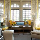 Living Room Rustic Fancy Living Room Style With Rustic Interior Design And Yellow Theme Decoration For Wonderful Interior Look Living Room Vibrant Living Room Decoration With Colorful Furniture