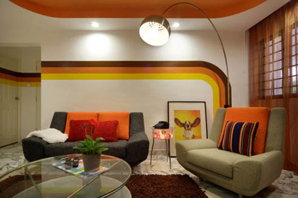 Modern Living With Fascinating Modern Living Room Style With Colorful Design Make The Room Interior Look So Wonderful And Delightful Living Room  Vibrant Living Room Decoration With Colorful Furniture