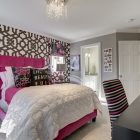 Pendant Light Transitional Glorious Pendant Light Installed In Transitional Kids Bedroom Using Bedroom Furniture For Teenage Girls And White Ruffle Duvet Bedroom 30 Creative And Colorful Teenage Bedroom Ideas For Beautiful Girls