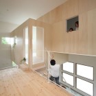 Azuchi House Design Gorgeous Azuchi House Sumiou Mizumoto Design Interior Hallway Applied White Oak Floor And Small Window Decoration Outstanding Single Family House In Minimalist Wooden Decoration