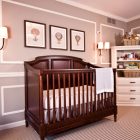 Earthy Themed With Gorgeous Earthy Themed Baby Nursery With Brown Wooden Boy Crib Bedding Illuminated By Wall Lamps Kids Room Vivacious Boys Crib Bedding Sets Applied In Modern Vintage Interior