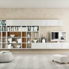 Shelves Cream With Gorgeous Shelves Cream Furniture Combined With White TV Cabinet Design In Modern Design And White Sofa Furniture Ideas Living Room Adorable Modern Living Room For Stylish Young People Mansion