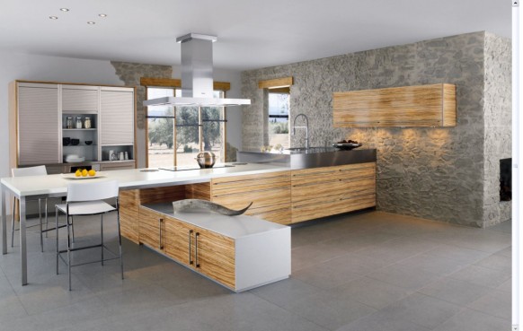 Kitchen Wall Gray Incredible Kitchen Wall Finish Using Gray Schemed Wall Involved Wooden Kitchen Island Connected With Wooden Dining Table Kitchens Various French Kitchen Styles In Pretty Layout