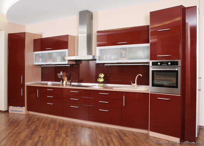 Kitchen Cabinet Modern Incredible Kitchen Cabinet Ideas With Modern Red Angled Cabinets Wood Floor Design Combined With Beige Kitchen Countertop Decor Kitchens  Charming Kitchen Cabinet Ideas Arranged In Stylish Ways