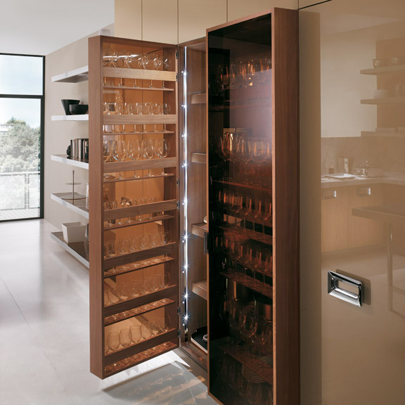 Built In Bleached Interesting Built In Wall Barrique Bleached Canaletto Walnut Furniture Designed To Display Wine Glasses Collection Kitchens  Elegant Kitchen Furniture With Some Wooden Materials