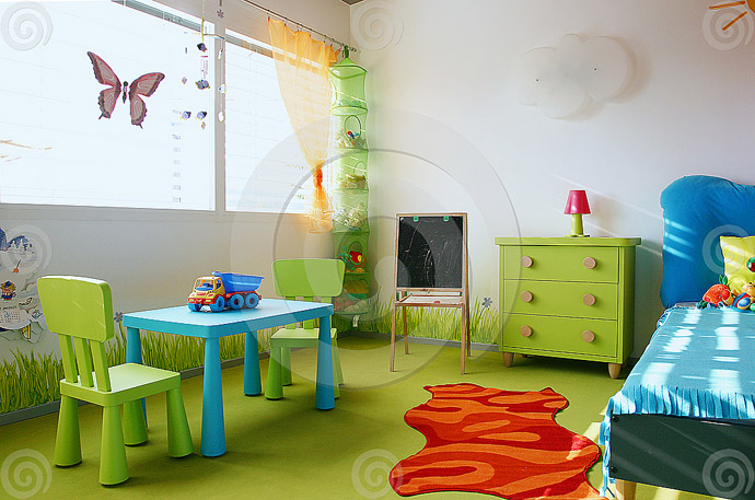 Green Kids Boys Inviting Green Kids Room For Boys And Girls Decorated Fabulously With Grass Decals Green Lawn Carpet And Furnishing Kids Room Creative Kids Playroom Design Ideas In Beautiful Themes