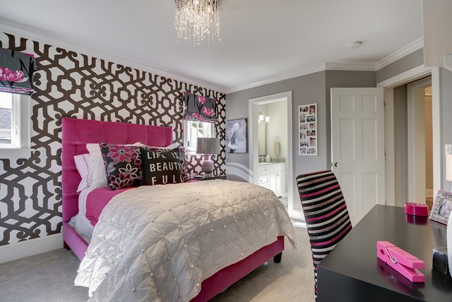 Light Grey For Luxurious Light Grey Cool Rooms For Girls Combined With White Brown Wallpaper And Pink Displayed By The Furniture Bedroom 30 Creative And Colorful Teenage Bedroom Ideas For Beautiful Girls